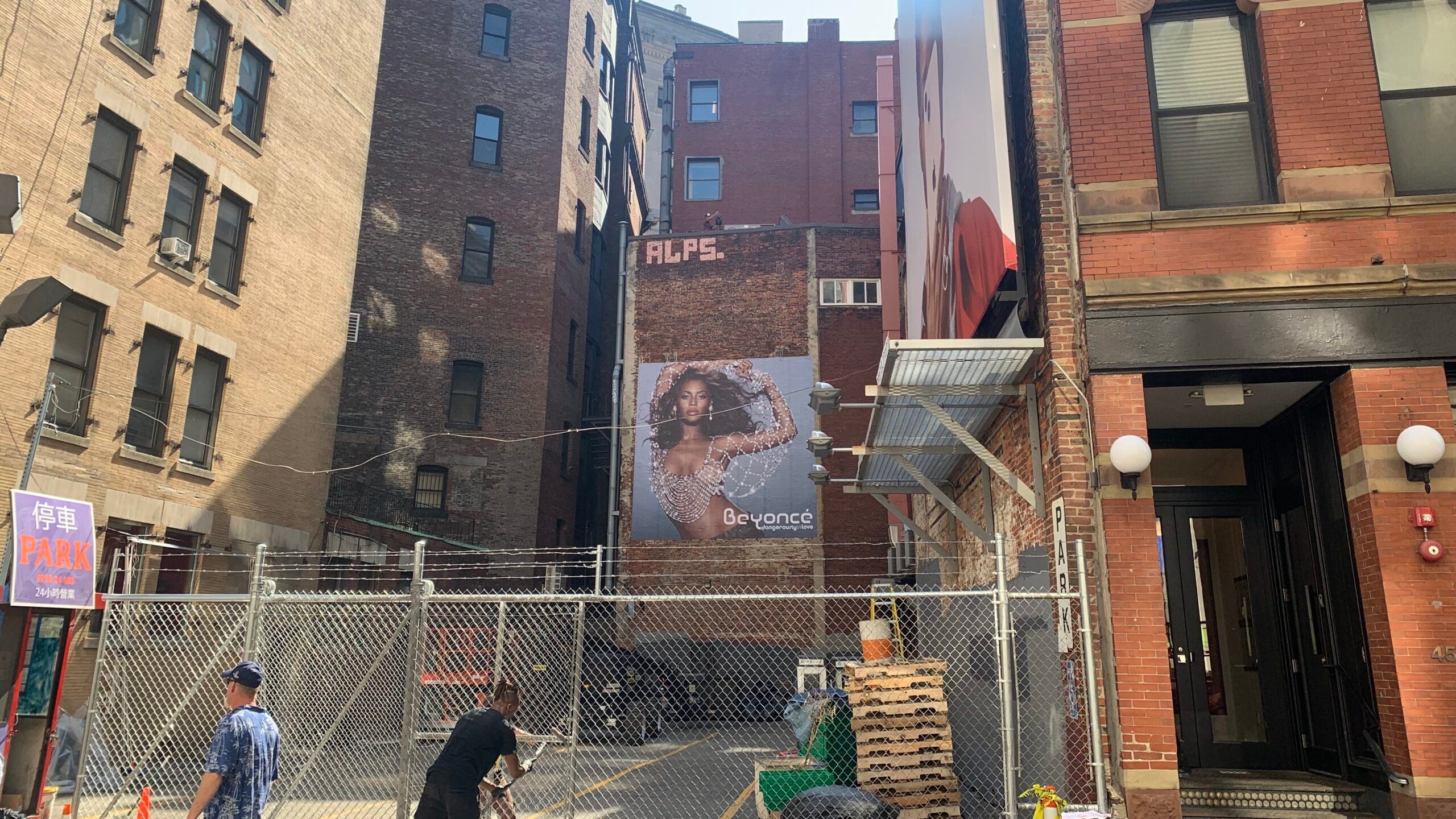 Boston's Broad Street crews work on the set of the Sony-Marvel movie 