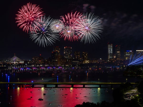 A photo scroll of Boston's gorgeous Fourth of July fireworks show