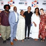 Questlove, Floyd Rance, Stephanie T. Rance, Barack Obama, Michelle Obama, and Margaret Brown attend the premiere of Netflix's Descendant during the Martha's Vineyard African-American Film Festival at Harbor View Hotel on August 05, 2022 in Edgartown, Massachusetts.