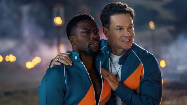 Kevin Hart and Mark Wahlberg in "Me Time."
