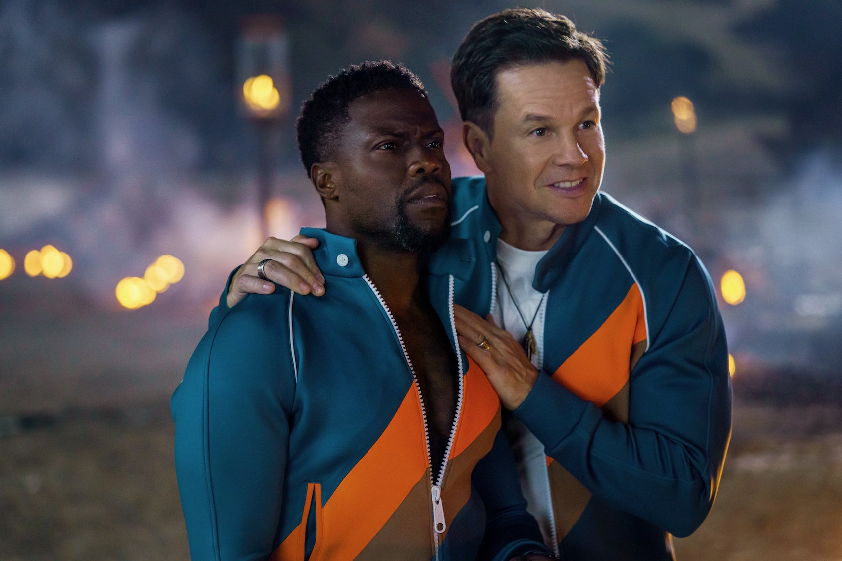 Kevin Hart and Mark Wahlberg in "Me Time."