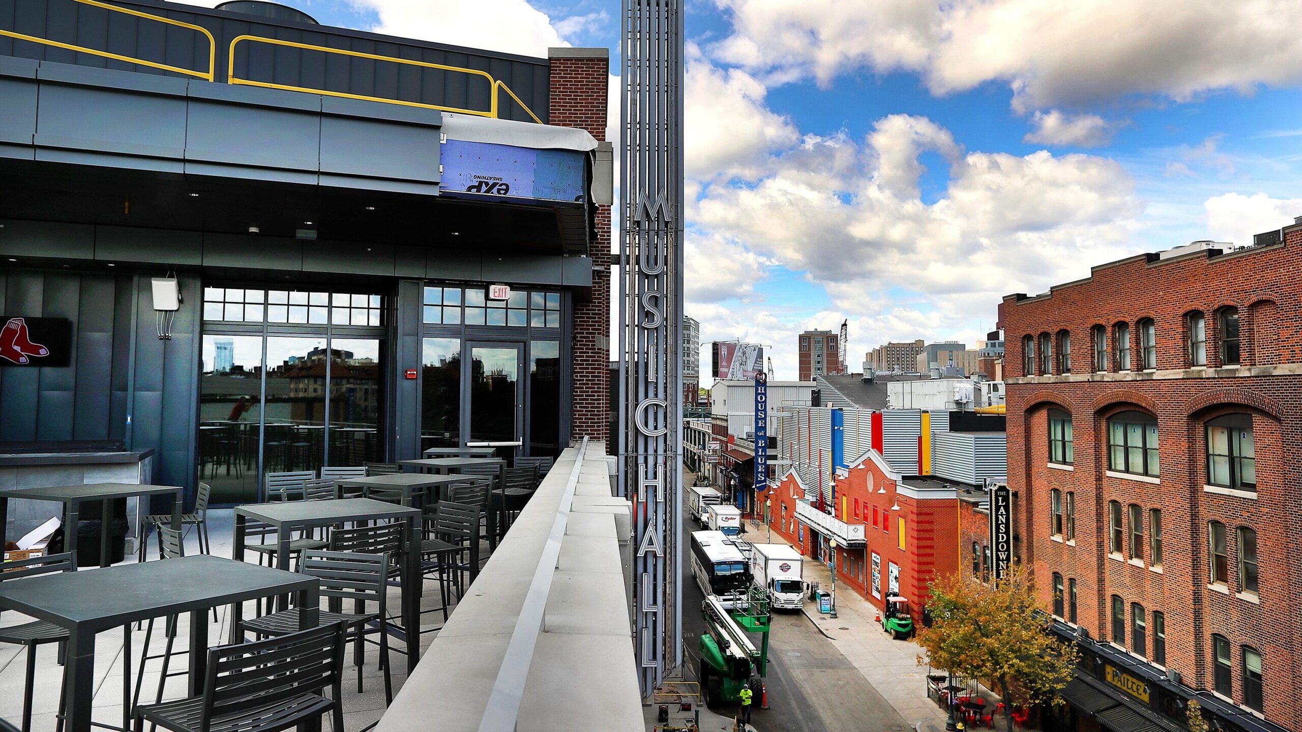 The roof deck of MGM Music Hall at Fenway.