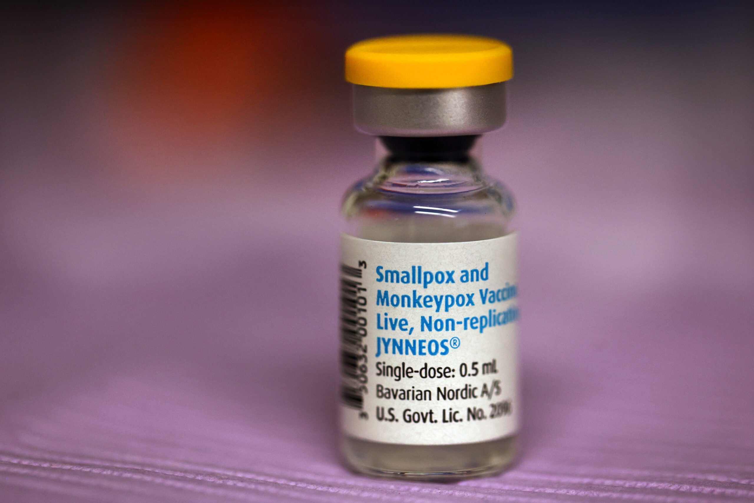 The JYNNEOS smallpox and monkeypox vaccine displayed at the JRI Health monkeypox clinic in Framingham, MA on August 11, 2022.
