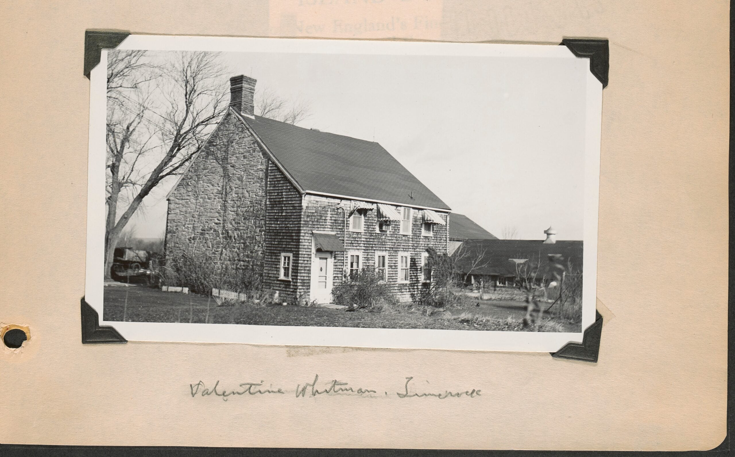 Photographs of the Eleazer Whipple House and the Valentine Whitman House in Limerock