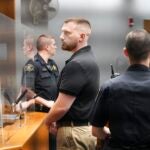 Austin Conti of Warwick at a July 12 arraignment at Garrahy District Court.