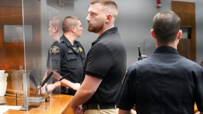 Austin Conti of Warwick at a July 12 arraignment at Garrahy District Court.