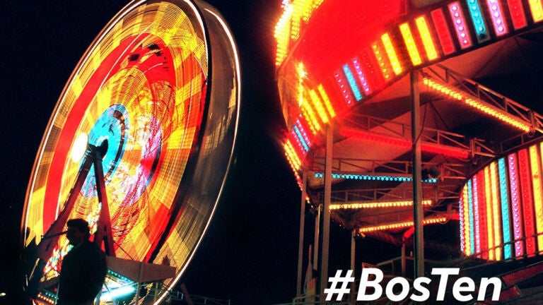 The giant ferris wheel at the Topsfield Fair.