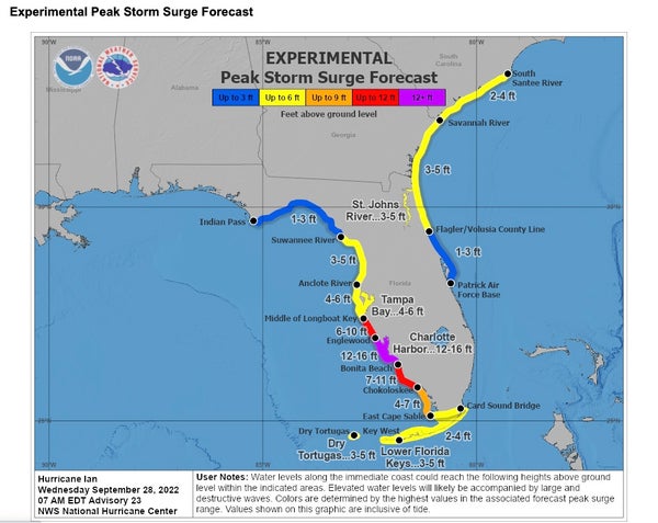 4 maps tracking Hurricane Ian's path, timing, and strength