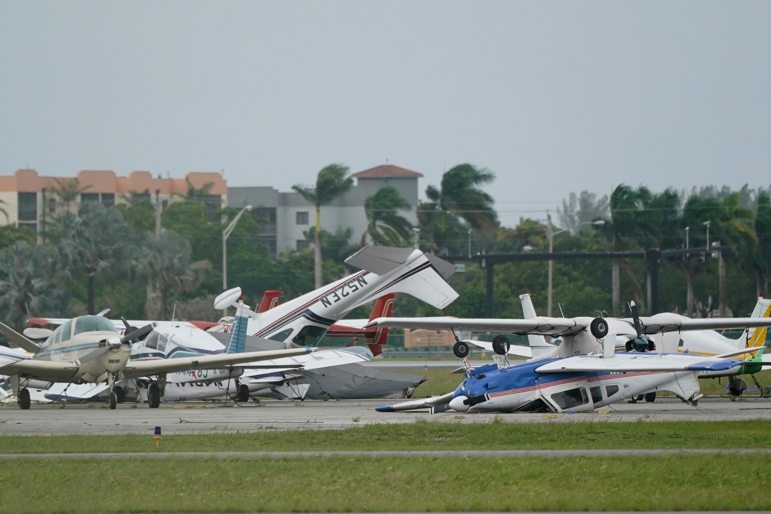Airplanes overturned in Pembroke Pines, Florida