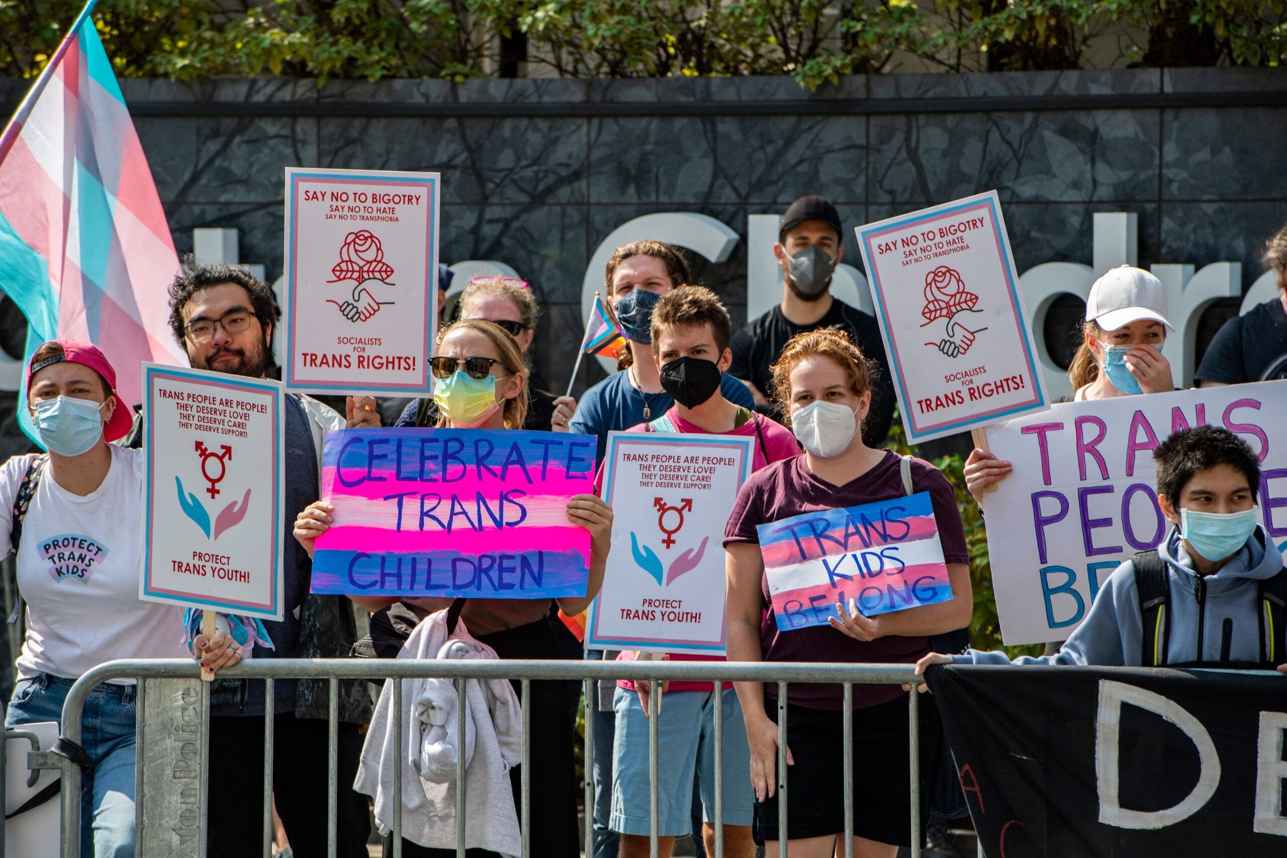 Fewer Than 10 Anti-trans Protesters Met By 100s Of Counter-protesters ...