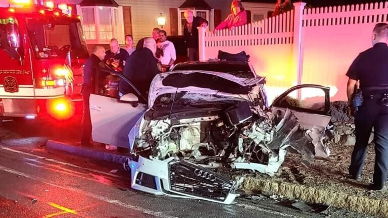 Surprise car crash sends several to the hospital