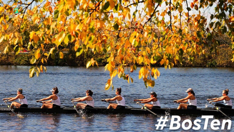 Rowers compete in the 2021 Head of the Charles Regatta