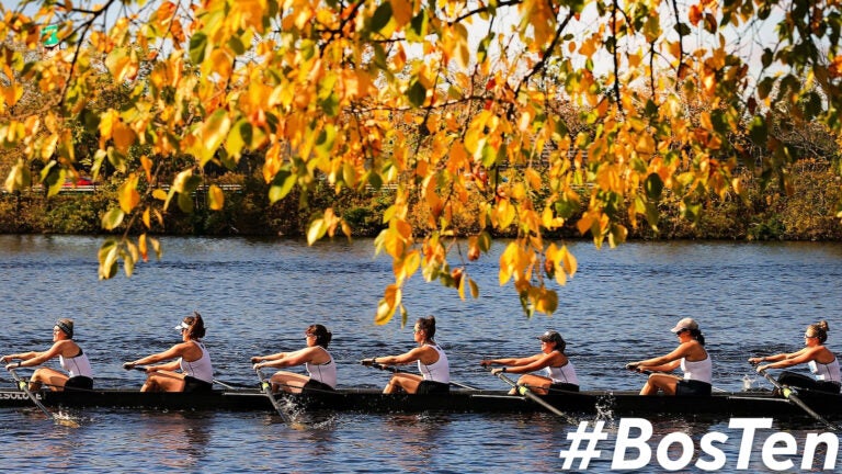 Rowers compete in the 2021 Head of the Charles Regatta