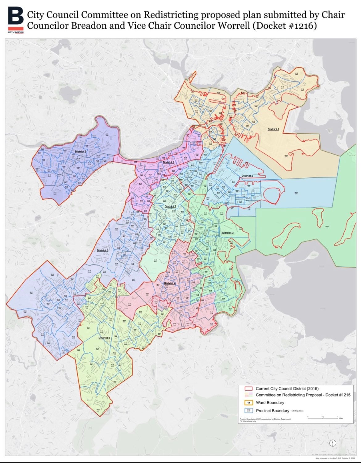 Here's How Boston City Council Districts Might Change With Proposed New Map