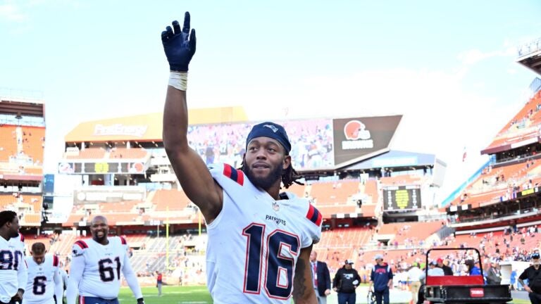 East Rutherford, New Jersey, USA. 30th Oct, 2022. New England Patriots wide  receiver JAKOBI MEYERS (16) in action at MetLife Stadium. New England  defeats New York 22:17. (Credit Image: © Brooks Von