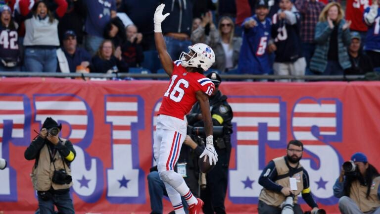 East Rutherford, New Jersey, USA. 30th Oct, 2022. New England Patriots wide  receiver JAKOBI MEYERS (16) in action at MetLife Stadium. New England  defeats New York 22:17. (Credit Image: © Brooks Von