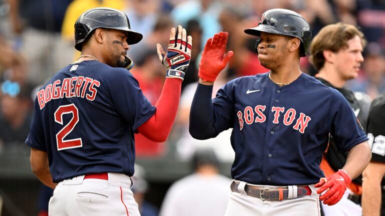 Rafael Devers mashes two homers as Red Sox greet Xander Bogaerts