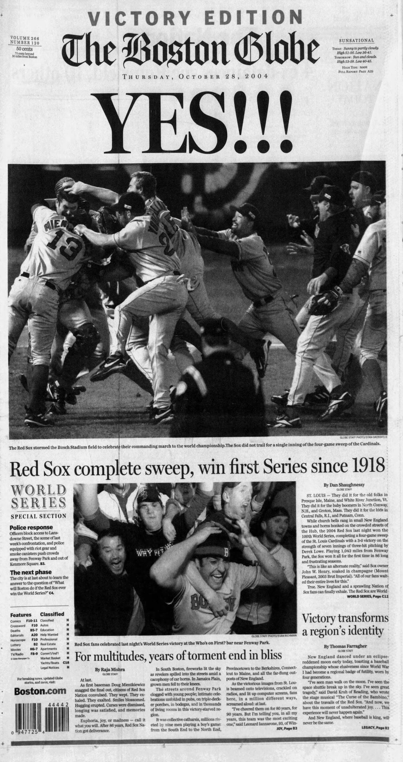 Globe des Red Sox 2004