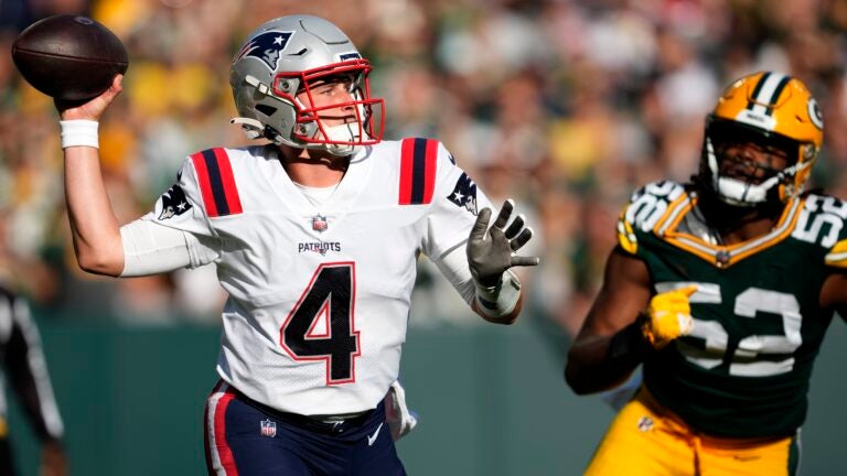 Patriots QB Mac Jones understands the challenge Packers' Love faces in  taking over for Aaron Rodgers - The San Diego Union-Tribune