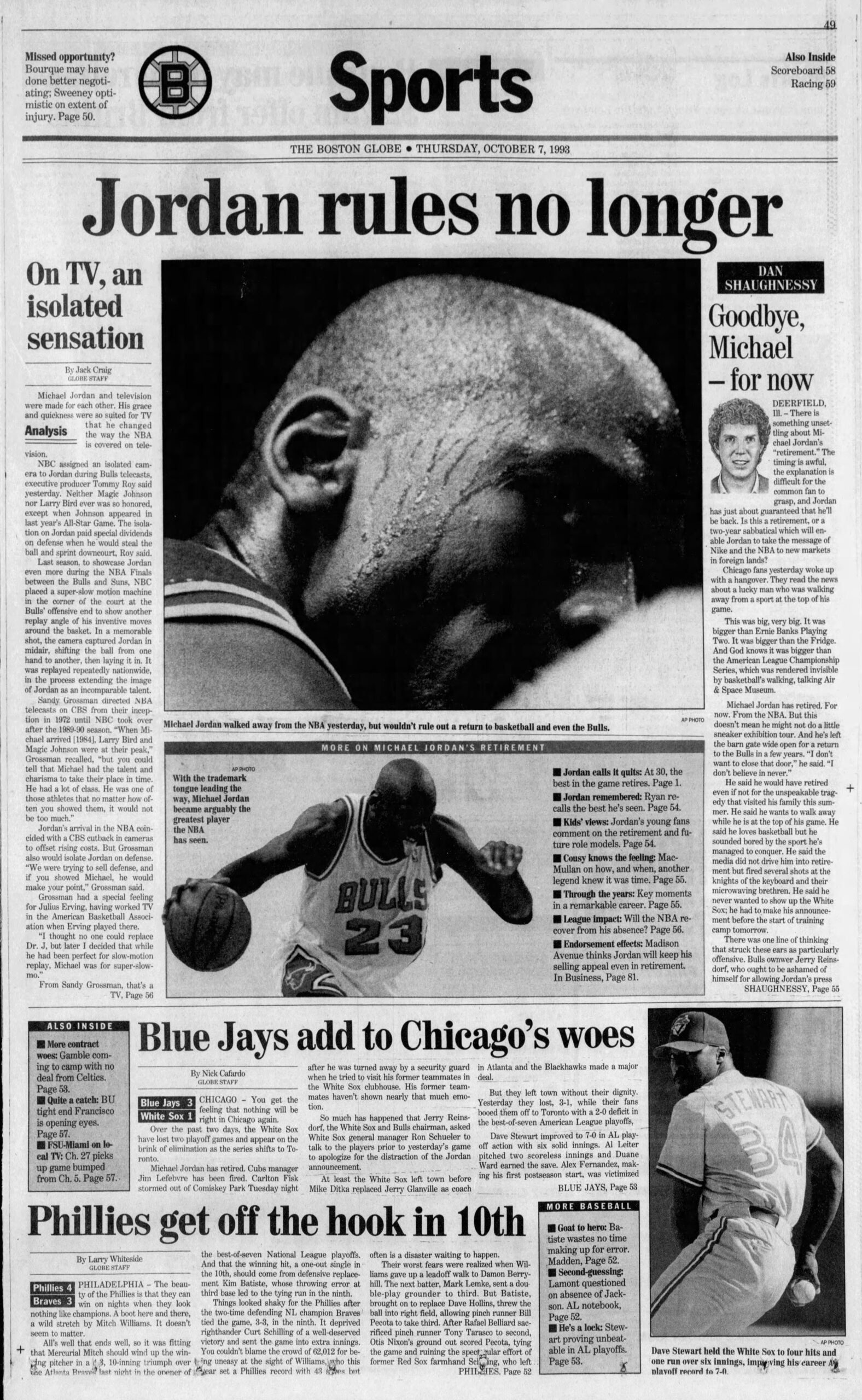 Michael Jordan retires 1993