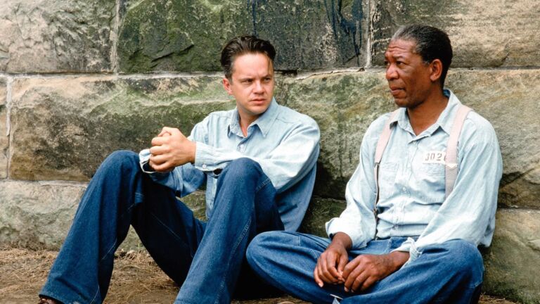 Tim Robbins and Morgan Freeman in "The Shawshank Redemption."