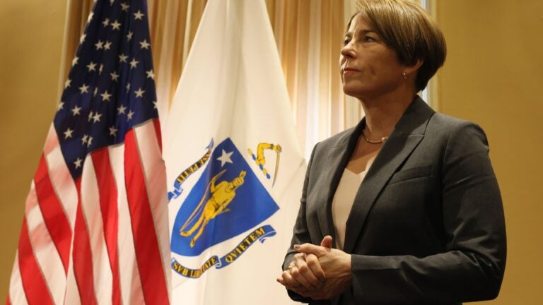 Governor-elect Maura Healey is seen during a press conference