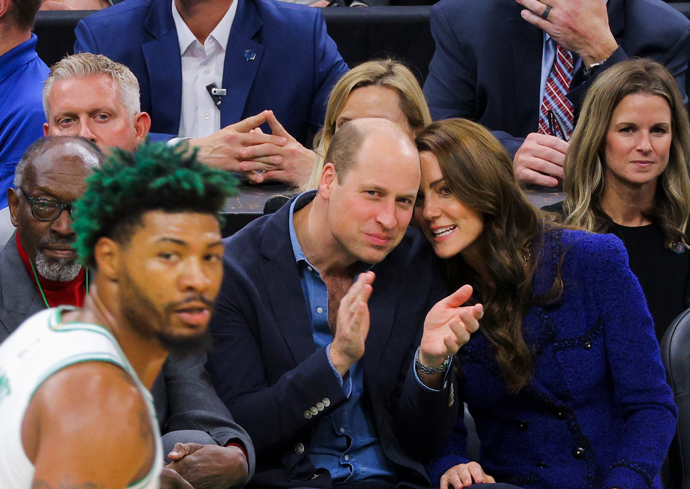 Photos Prince William and Kate sit courtside at Celtics game