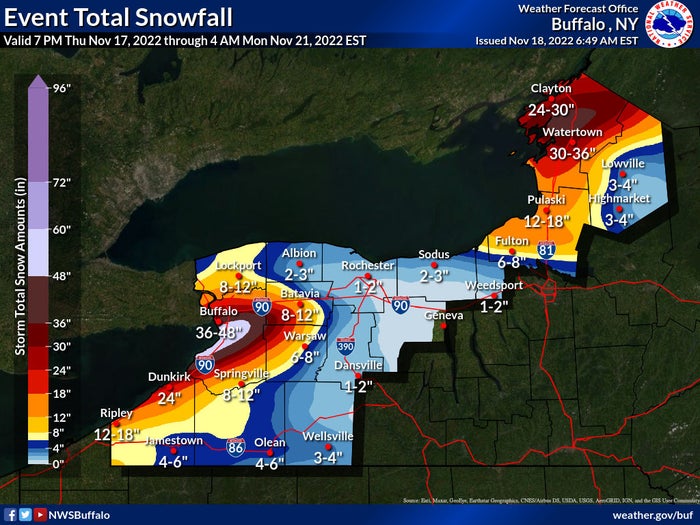 Buffalo NY snow forecast The newest snowfall predictions, maps