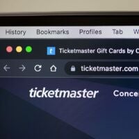 Ticketmaster website