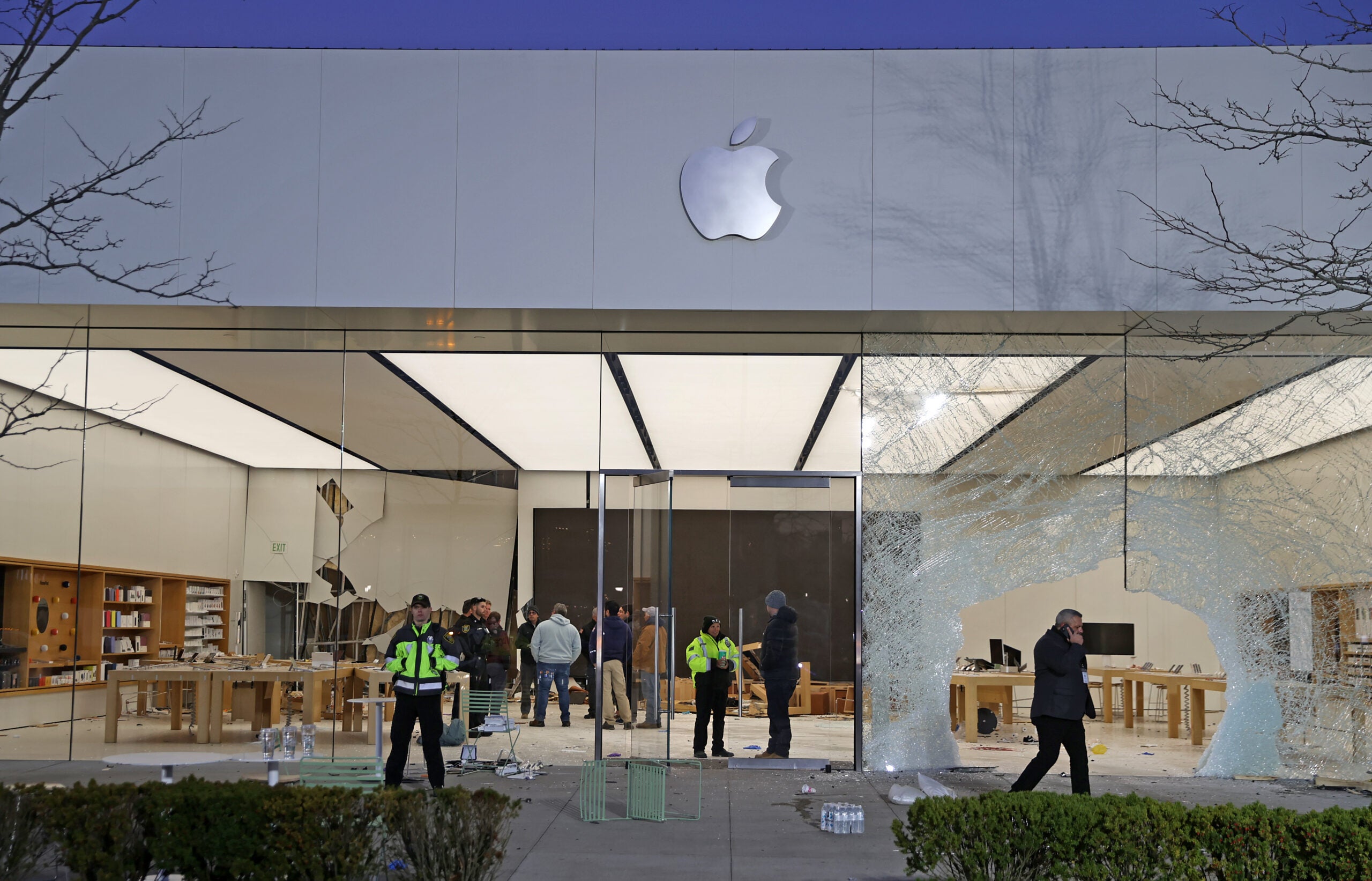 Driver charged in deadly Apple store crash said his foot got stuck