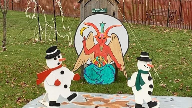 The New Bedford Baphomet City removes pagan art added to holiday