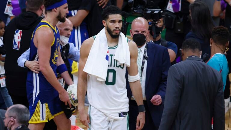 How Jayson Tatum's son, Deuce, made Celtics 'feel a little bit better'  after Suns loss 