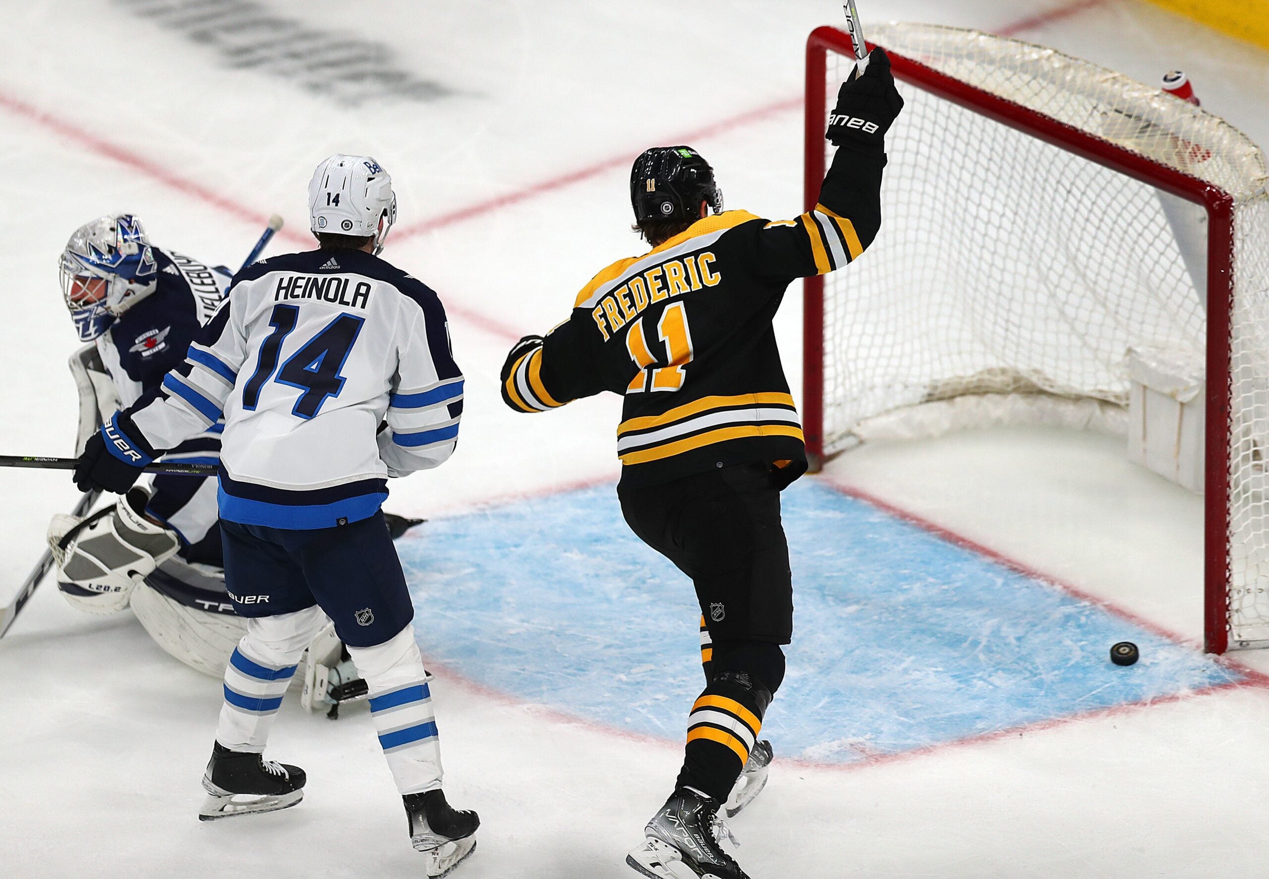 Bruins' A.J. greer only gets one game for a cross-check to the