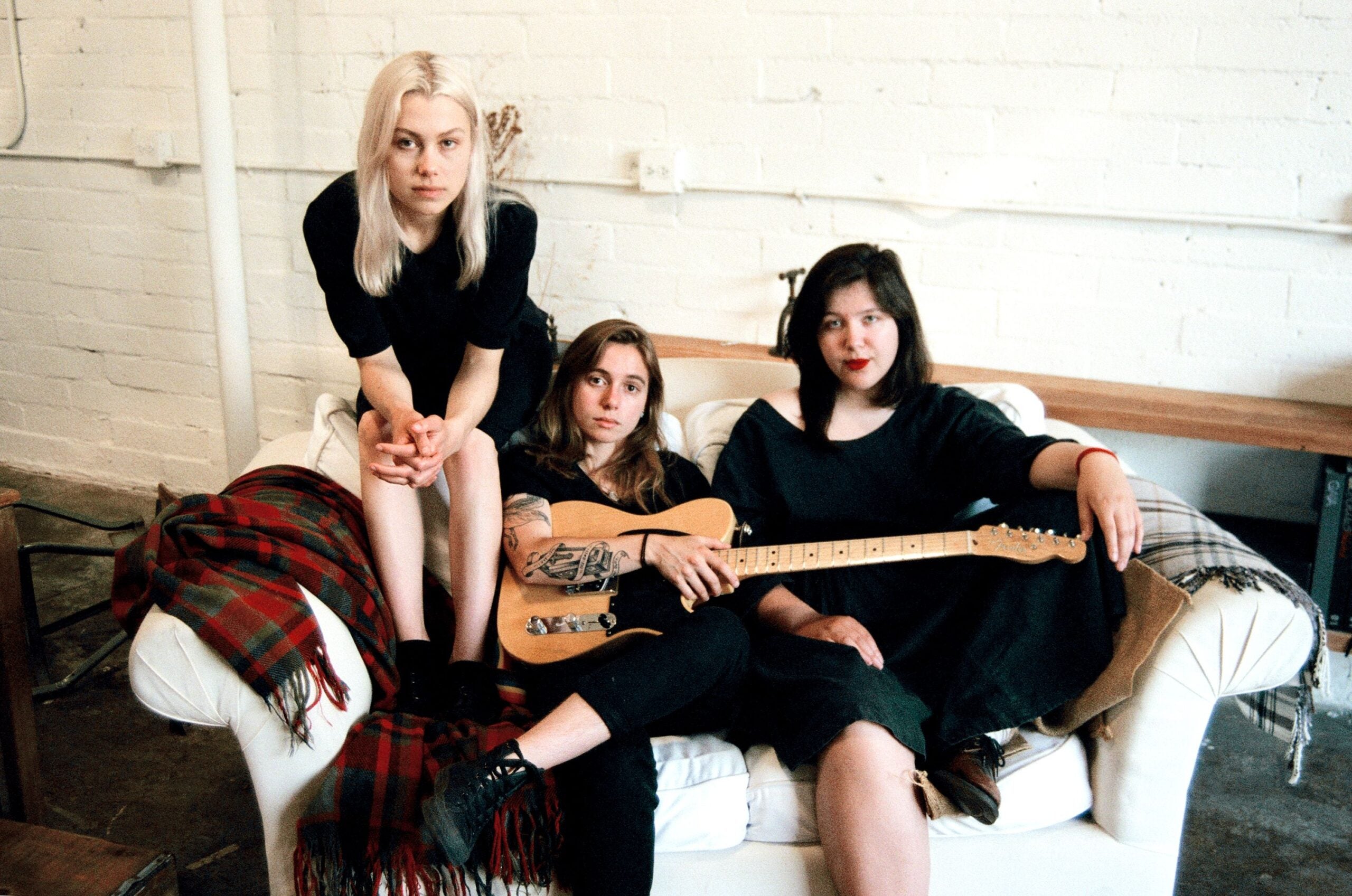 Boygenius, the trio of (from left) Phoebe Bridgers, Julien Baker, and Lucy Dacus, will headline The Stage at Suffolk Downs on June 18.