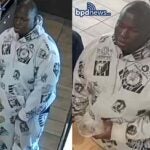 alt = two photos of a man accused of pushing a glass-encased bakery warmer off of the counter at a McDonald's on Warren Street in Roxbury on Dec. 29.