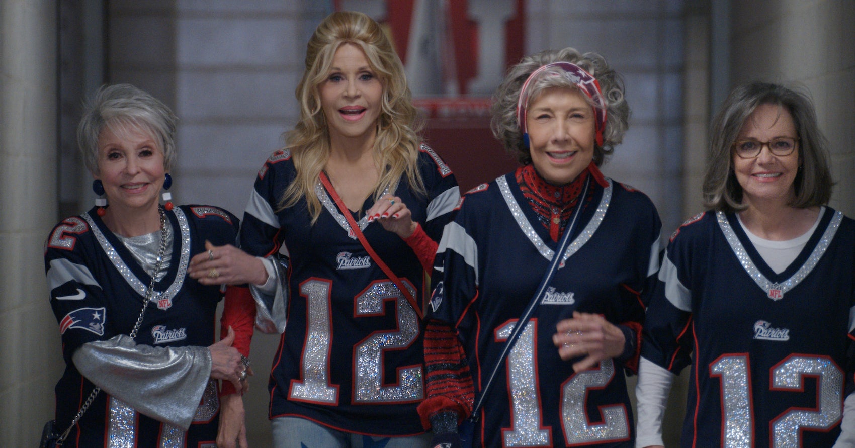 Rita Moreno, Jane Fonda, Lily Tomlin, and Sally Field in "80 for Brady."