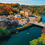 Aerial Drone Photography Of Downtown Somersworth, NH (New Hampsh