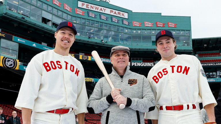 Bruins arrive at Fenway Park in vintage Red Sox jerseys ahead of 2023  Winter Classic