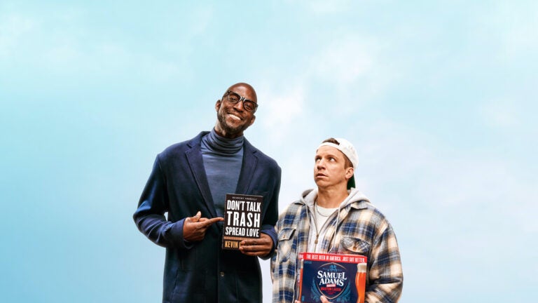 Kevin Garnett and "Your Cousin from Boston" Greg Hoyt star in the Sam Adams 2023 Super Bowl commercial.