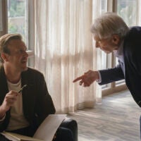 Jason Segel and Harrison Ford in "Shrinking," a new show from Apple TV+.
