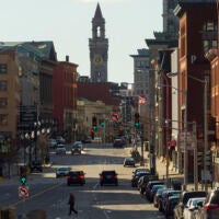 Main Street in Worcester, Massachusetts.