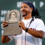 Before the game, Manny Ramirez, who was selected for the Red Sox Hall of Fame last month, but who was not prersent at that ceremony was on hand to recieve his plaque tonight. Boston Red Sox hosted the Detroit Tigers in a regular season MLB baseball game at Fenway Park.