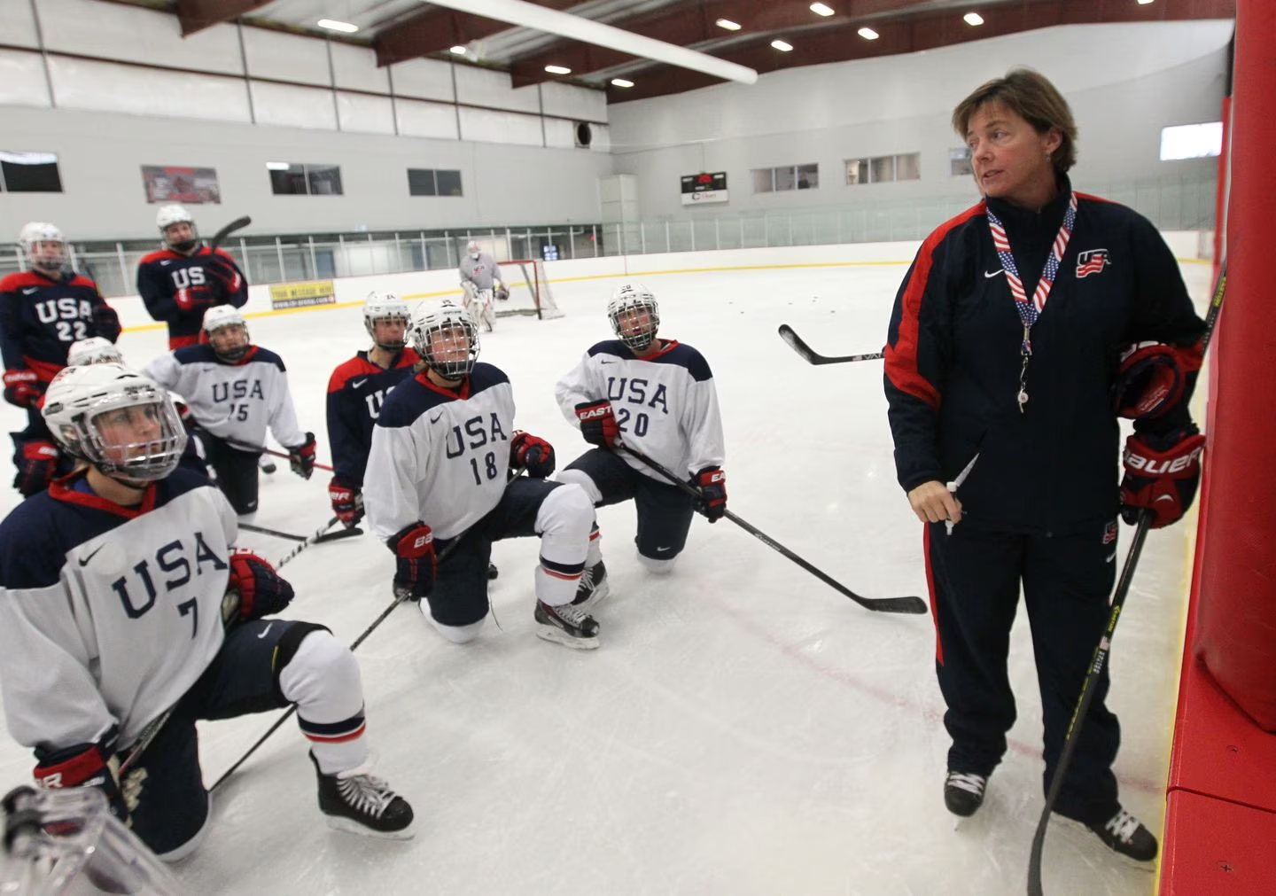 Katey Stone also coached the US women's hockey team in 2014, during the Sochi Olympics. The Americans won silver.