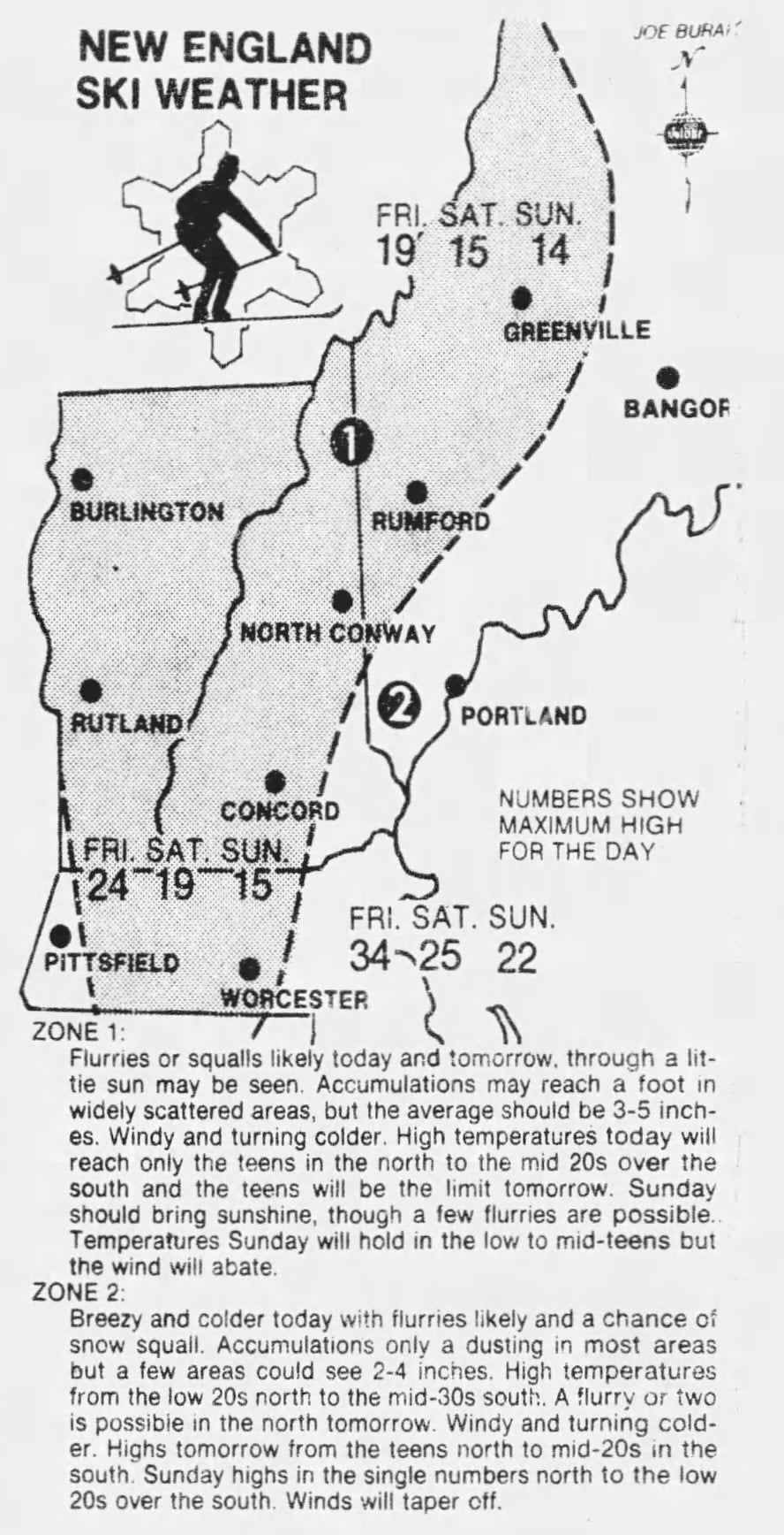 1978 Boston Globe snow map