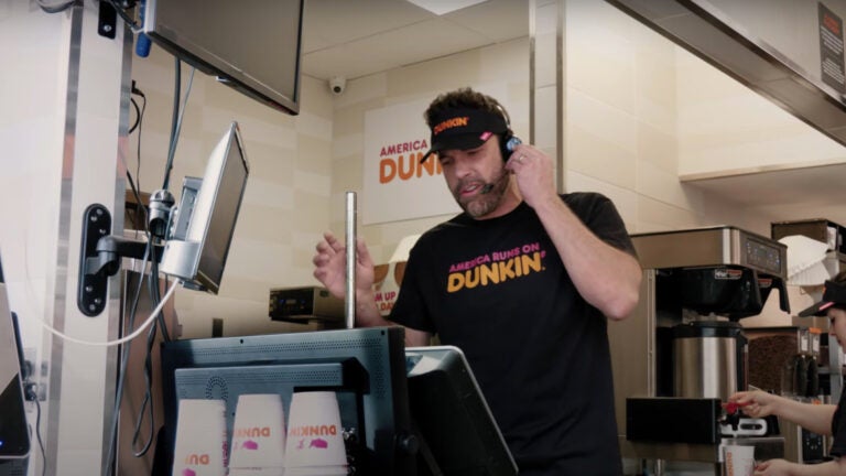 Ben Affleck stars in outtakes for the Dunkin' Super Bowl commercial.
