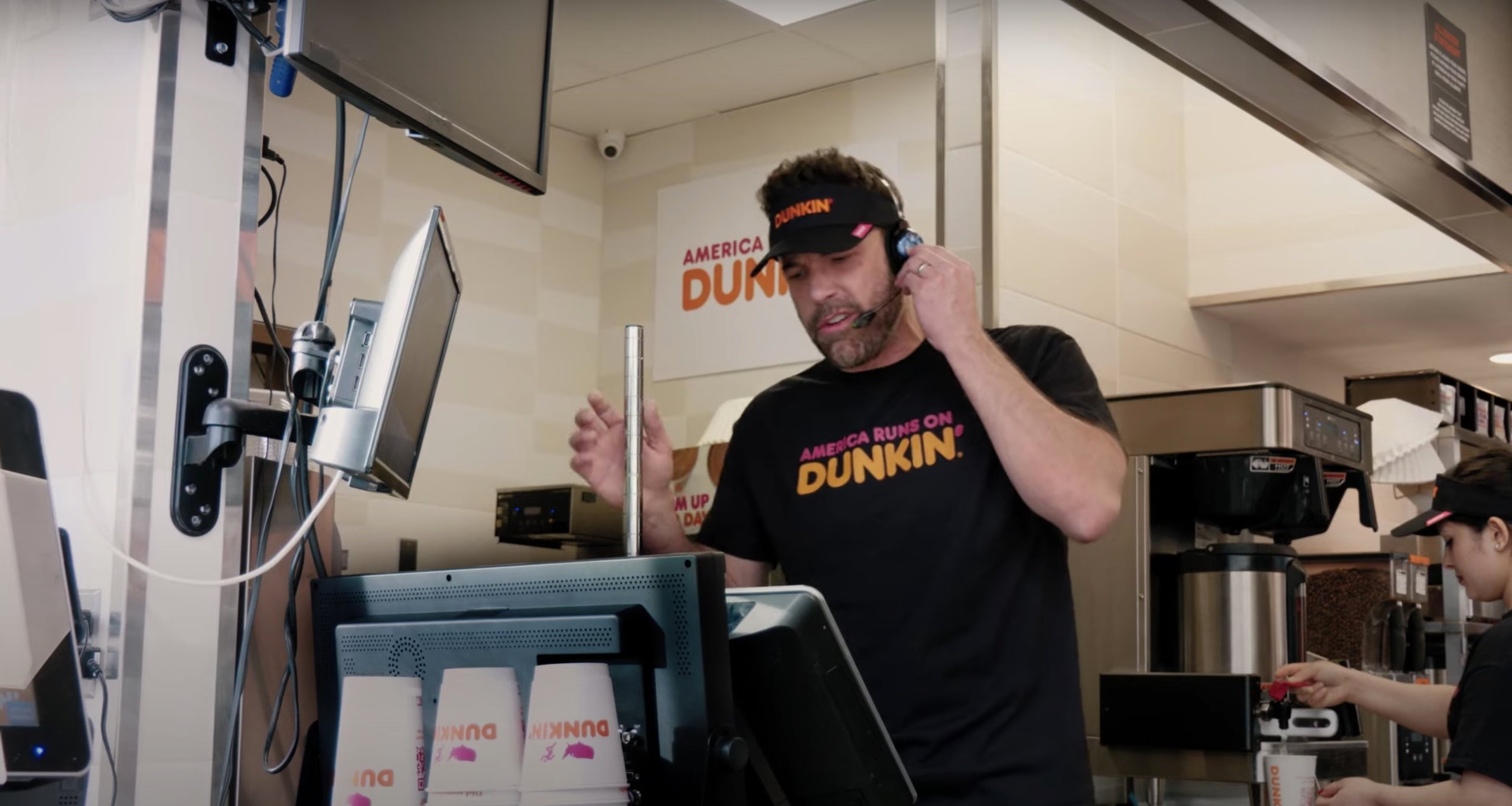 Ben Affleck stars in outtakes for the Dunkin' Super Bowl commercial.