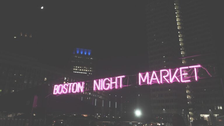 Boston Night Market neon sign