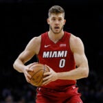 Meyers Leonard while playing for the Miami Heat.