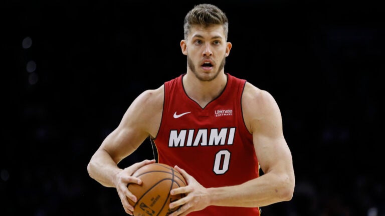 Meyers Leonard while playing for the Miami Heat.