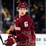 Arizona Coyotes defenseman Jakob Chychrun changes direction during the first period of an NHL hockey game against the Vegas Golden Knights in Tempe, Ariz., Sunday, Jan. 22, 2023.